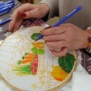 ワクワク楽しいすぐにお家に飾れるシルクのアート　の講座の風景