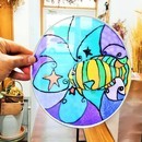 ワクワク楽しいすぐにお家に飾れるシルクのアート　の講座の風景