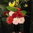ご自宅の飾りたい場所に合わせて花レッスンをしますの講座の風景
