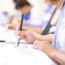 誰でも楽しく書ける筆文字講座♪の講座の風景