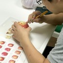 野菜・果物・石けんを彫って変身させよう！の講座の風景