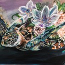 創造の海と花の描き方講座の講座の風景