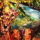 創造の海と花の描き方講座の講座の風景