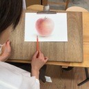 現役作家のアトリエで、作家の指導のもと絵を描くの講座の風景