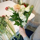 京都で季節のお花を使ったレッスン教室の講座の風景