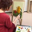 絵画教室ウニアトリエの開催する講座の風景