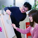 絵画教室ウニアトリエの開催する講座の風景