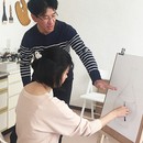 絵画教室ウニアトリエの開催する講座の風景