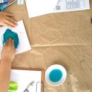 ゆびえのぐで癒やされる！水彩アート教室　の講座の風景