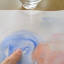 ゆびえのぐで癒やされる！水彩アート教室　の講座の風景