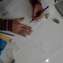 絵画教室の講座の風景