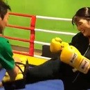 日本一やさしいキックボクシングジムの講座の風景