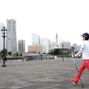アウトドアでココロも癒す美姿勢ウォーキングの講座の風景