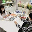 大阪のプリザーブドフラワー教室の講座の風景