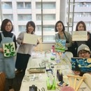 安齋洋 絵画ワークショップの講座の風景