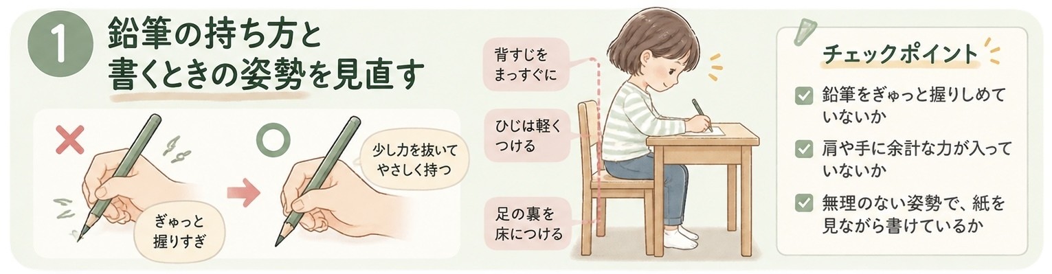 子どものきれいな字を育てる3つのコツ